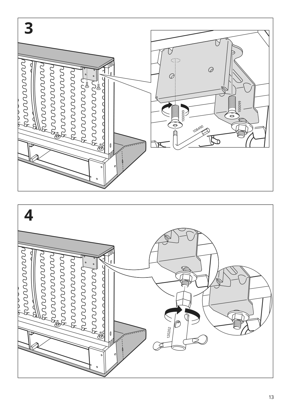 Assembly instructions for IKEA Finnala cover for armrest gunnared beige | Page 13 - IKEA FINNALA chaise 893.192.93