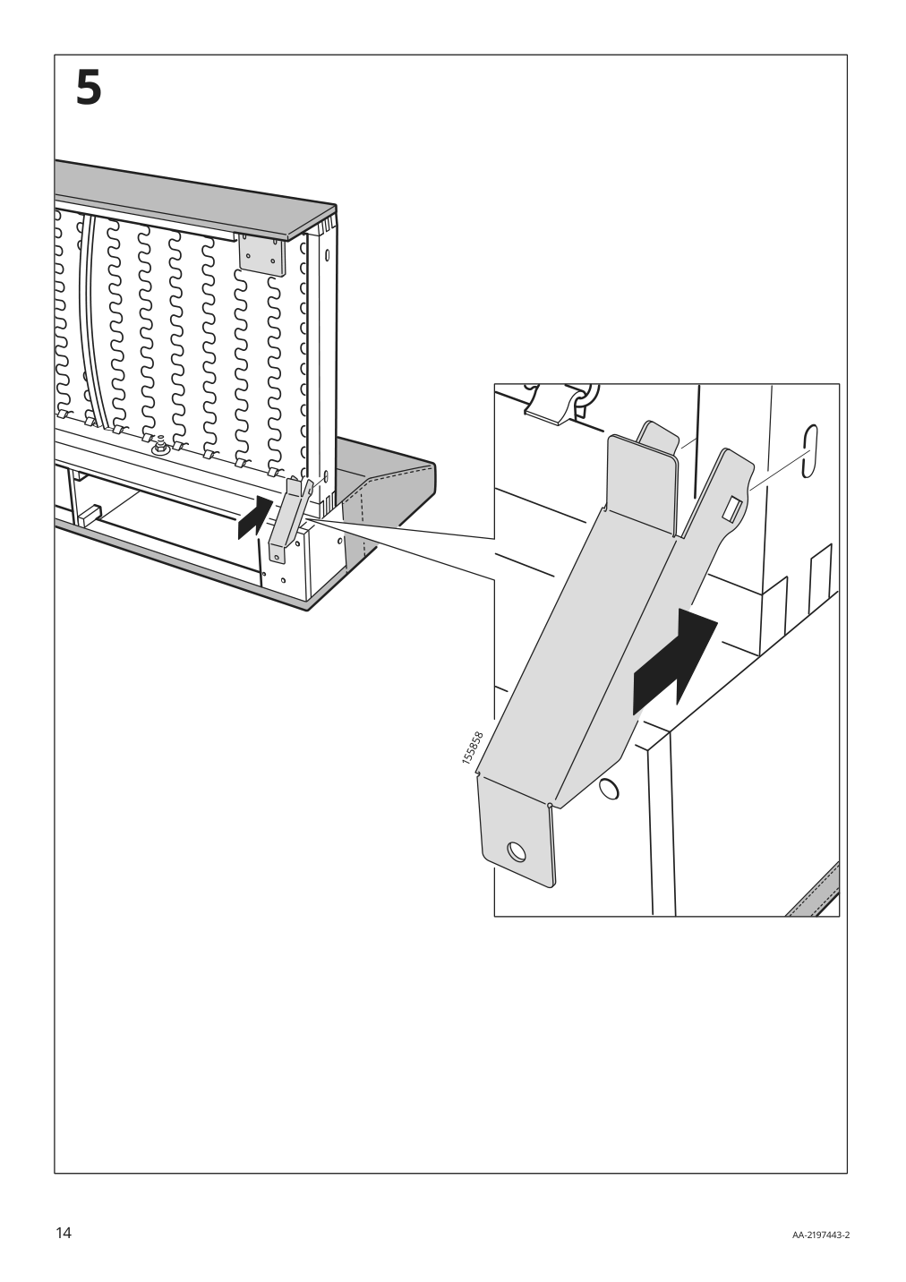 Assembly instructions for IKEA Finnala cover for armrest gunnared beige | Page 14 - IKEA FINNALA sofa with chaise 595.757.03