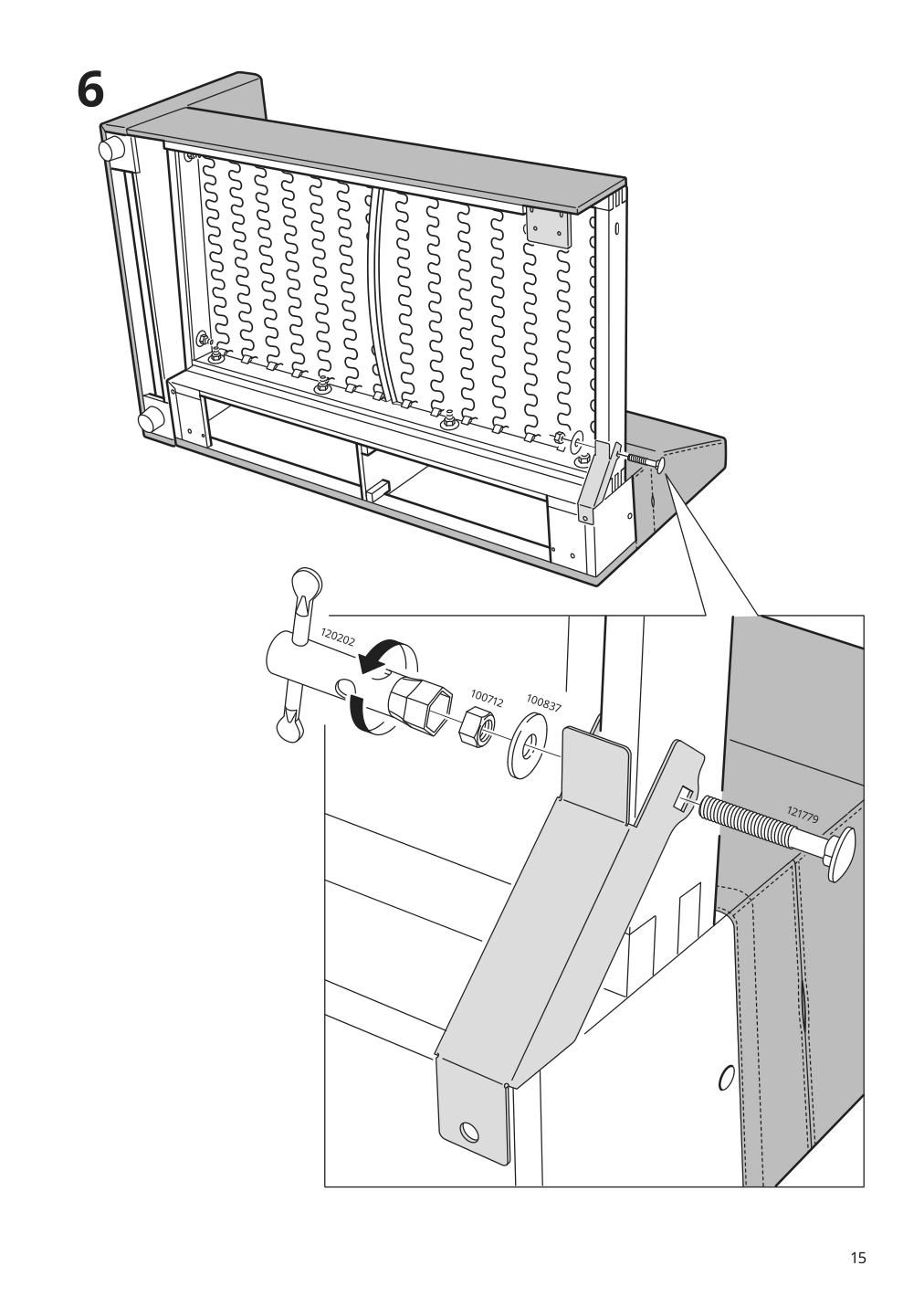 Assembly instructions for IKEA Finnala cover for armrest gunnared beige | Page 15 - IKEA FINNALA chaise 893.192.93