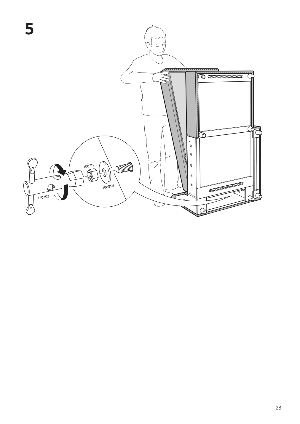 Assembly instructions for IKEA Finnala cover for armrest gunnared beige | Page 23 - IKEA FINNALA sleeper sofa 595.428.83