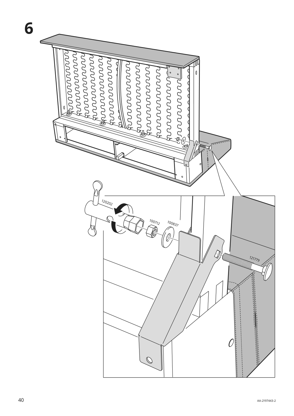 Assembly instructions for IKEA Finnala cover for armrest gunnared beige | Page 40 - IKEA FINNALA sofa 993.190.99