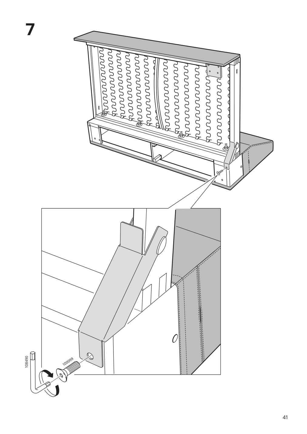 Assembly instructions for IKEA Finnala cover for armrest gunnared beige | Page 41 - IKEA FINNALA sofa 993.190.99