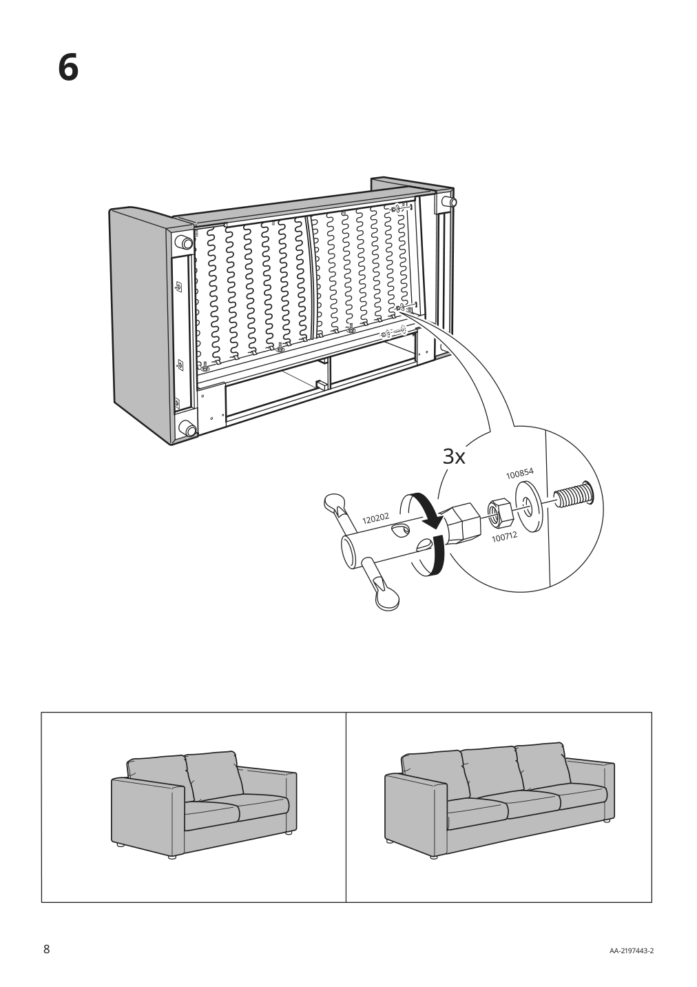 Assembly instructions for IKEA Finnala cover for armrest gunnared beige | Page 8 - IKEA FINNALA corner sleeper sofa, 5-seat 595.428.16