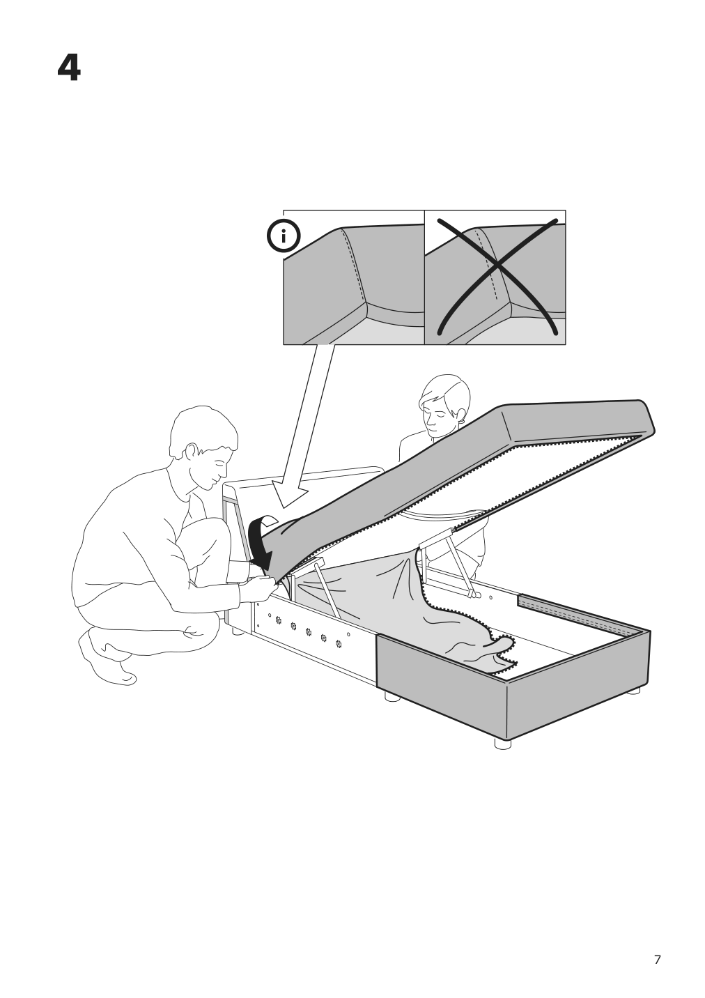 Assembly instructions for IKEA Finnala cover for chaise section tallmyra black gray | Page 7 - IKEA FINNALA sectional, 5-seat corner 893.192.74