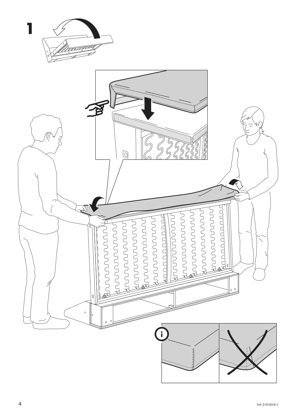 Assembly instructions for IKEA Finnala cover for loveseat section tallmyra black gray | Page 4 - IKEA FINNALA sectional, 5-seat corner 893.192.74