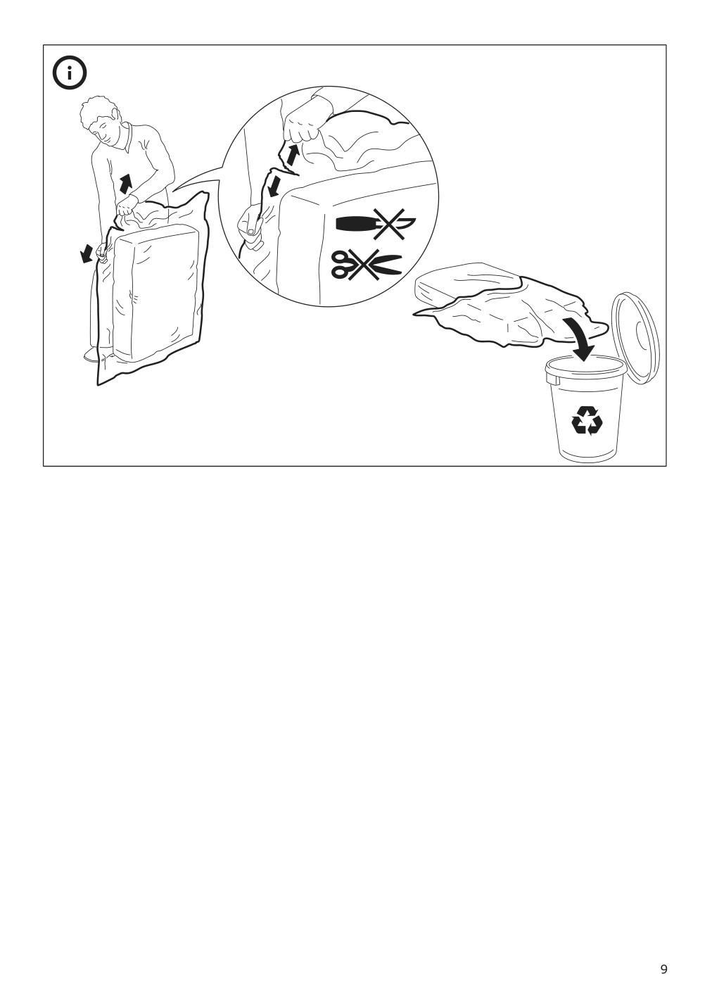 Assembly instructions for IKEA Finnala cover for loveseat section tallmyra black gray | Page 9 - IKEA FINNALA sofa with chaise 295.757.33