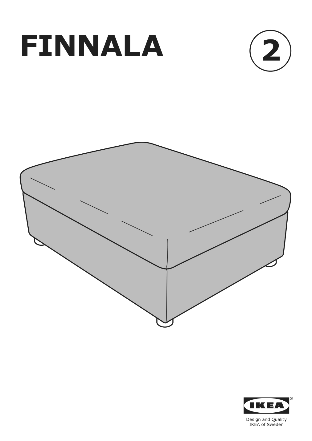 Assembly instructions for IKEA Finnala cover for ottoman with storage dalstorp multicolor | Page 1 - IKEA FINNALA sectional, 4-seat corner 093.361.35