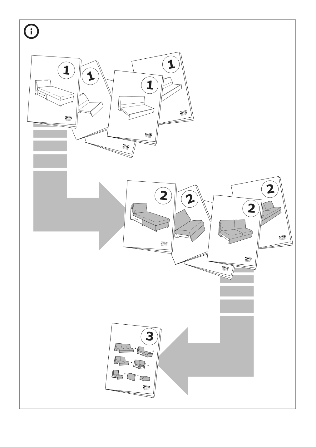 Assembly instructions for IKEA Finnala armrest frame | Page 1 - IKEA FINNALA 3-seat sleeper sofa with chaise 095.756.92