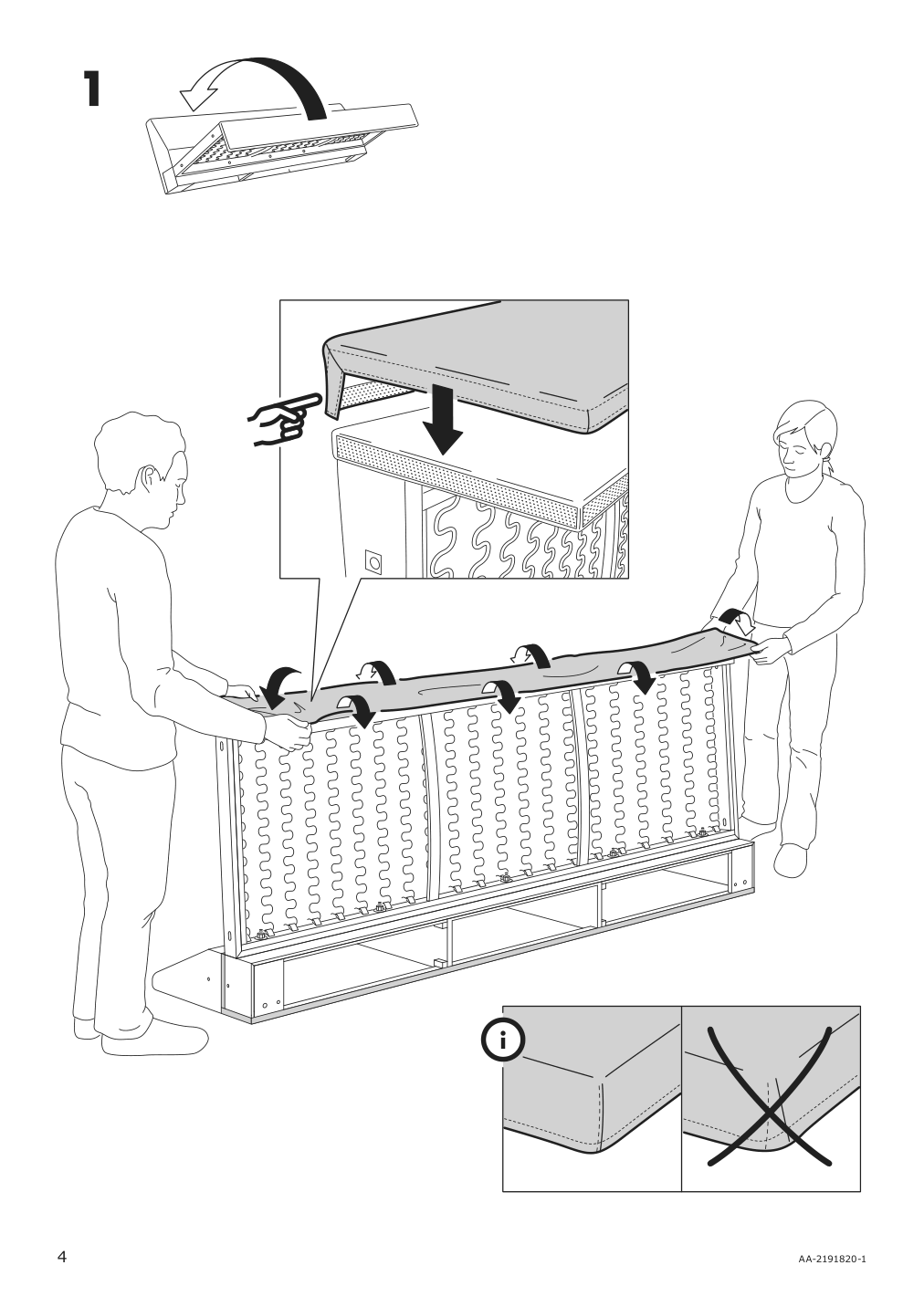 Assembly instructions for IKEA Finnala cover for sofa section gunnared beige | Page 4 - IKEA FINNALA sectional, 5-seat corner 093.192.54