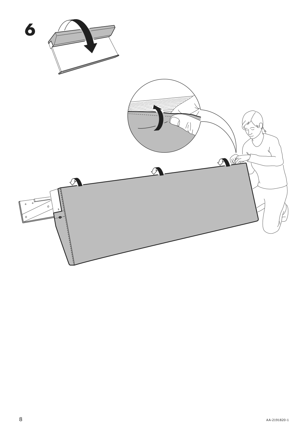 Assembly instructions for IKEA Finnala cover for sofa section orrsta black blue | Page 8 - IKEA FINNALA cover sectional/4-seat w chaise  295.756.53