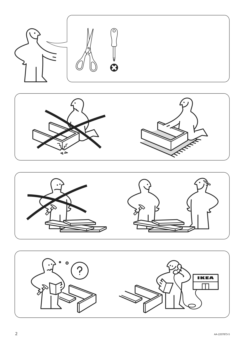 Assembly instructions for IKEA Finnala frame for loveseat sleeper section grann bomstad golden brown | Page 2 - IKEA FINNALA 3-seat sleeper sofa with chaise 295.756.86