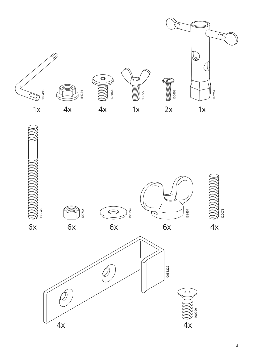 Assembly instructions for IKEA Finnala frame for loveseat sleeper section grann bomstad golden brown | Page 3 - IKEA FINNALA 3-seat sleeper sofa with chaise 295.756.86