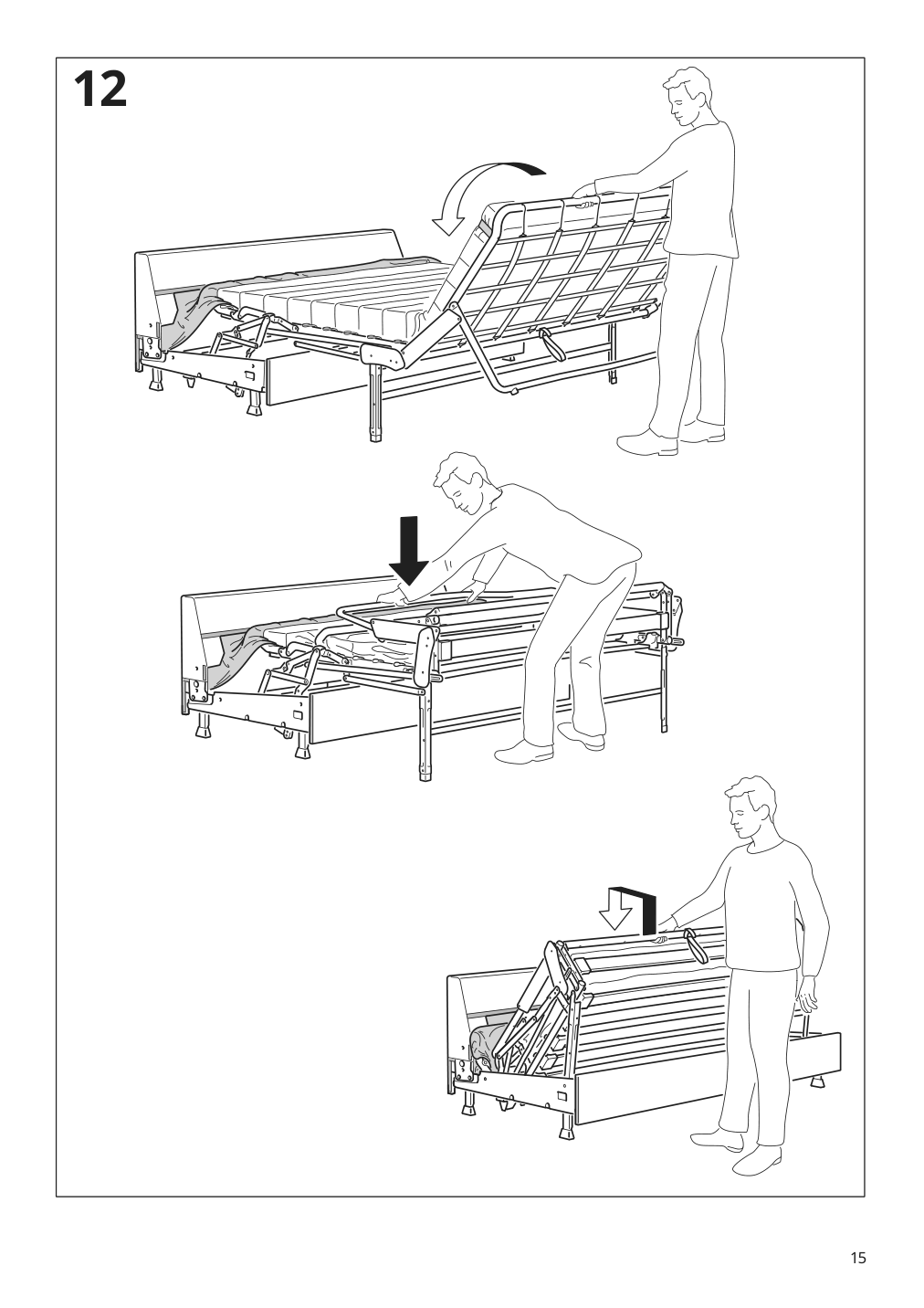 Assembly instructions for IKEA Finnala frame for loveseat sleeper section | Page 15 - IKEA FINNALA corner sleeper sofa, 5-seat 595.428.16