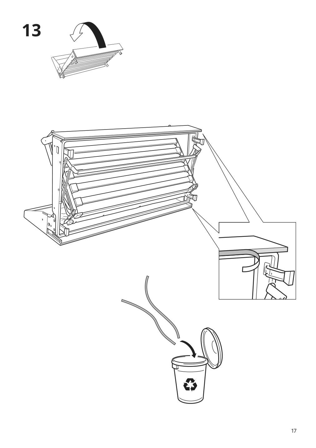 Assembly instructions for IKEA Finnala frame for loveseat sleeper section | Page 17 - IKEA FINNALA 3-seat sleeper sofa with chaise 095.756.92