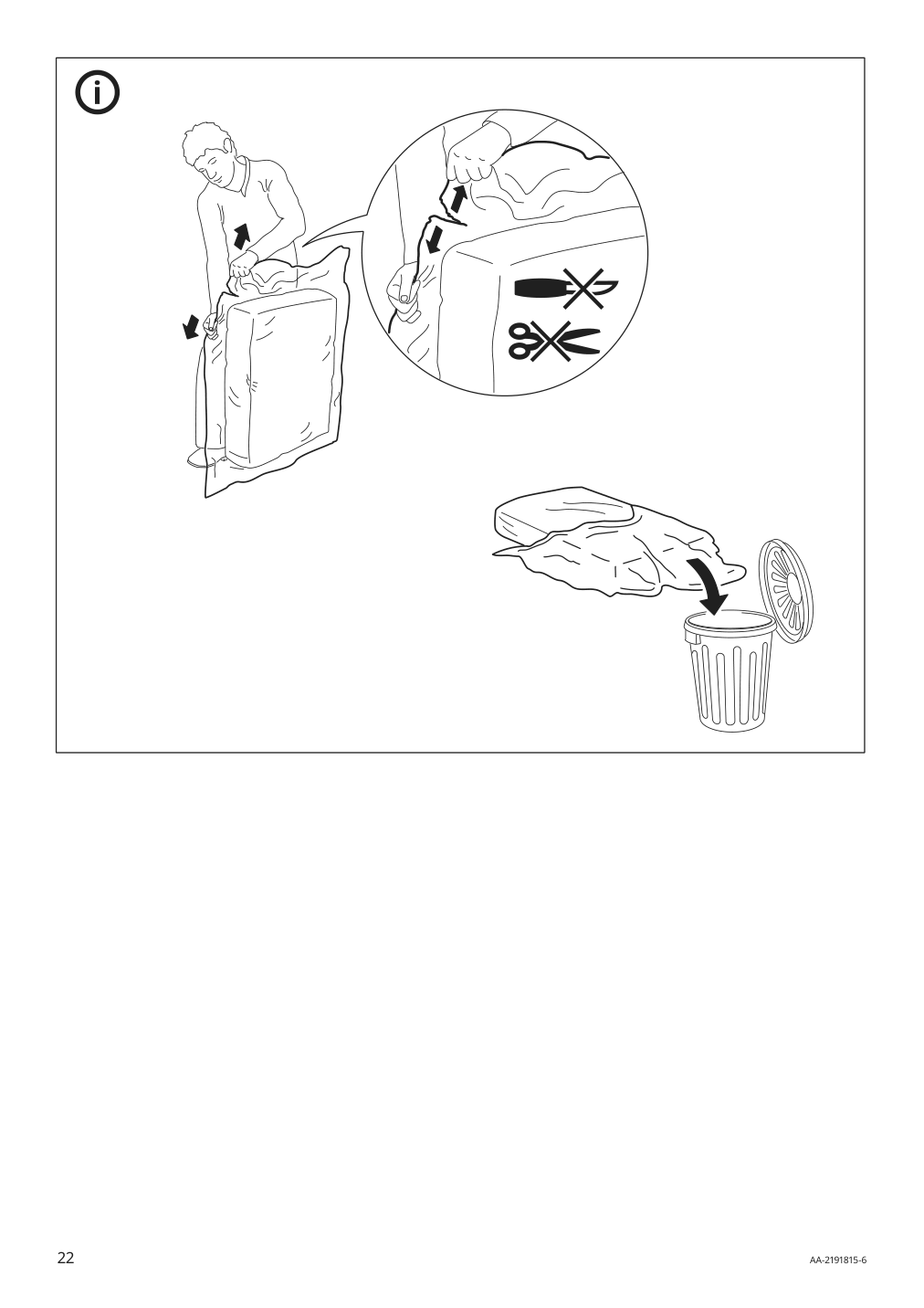 Assembly instructions for IKEA Finnala frame for loveseat sleeper section | Page 22 - IKEA FINNALA 3-seat sleeper sofa with chaise 695.756.94