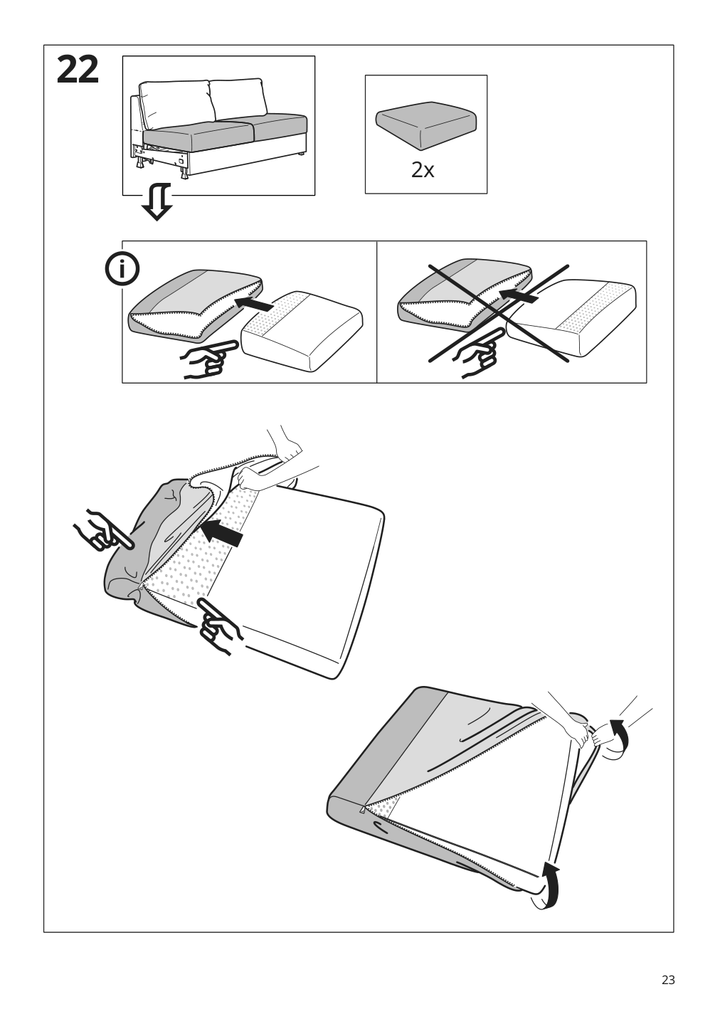 Assembly instructions for IKEA Finnala frame for loveseat sleeper section | Page 23 - IKEA FINNALA sleeper sofa 295.428.89