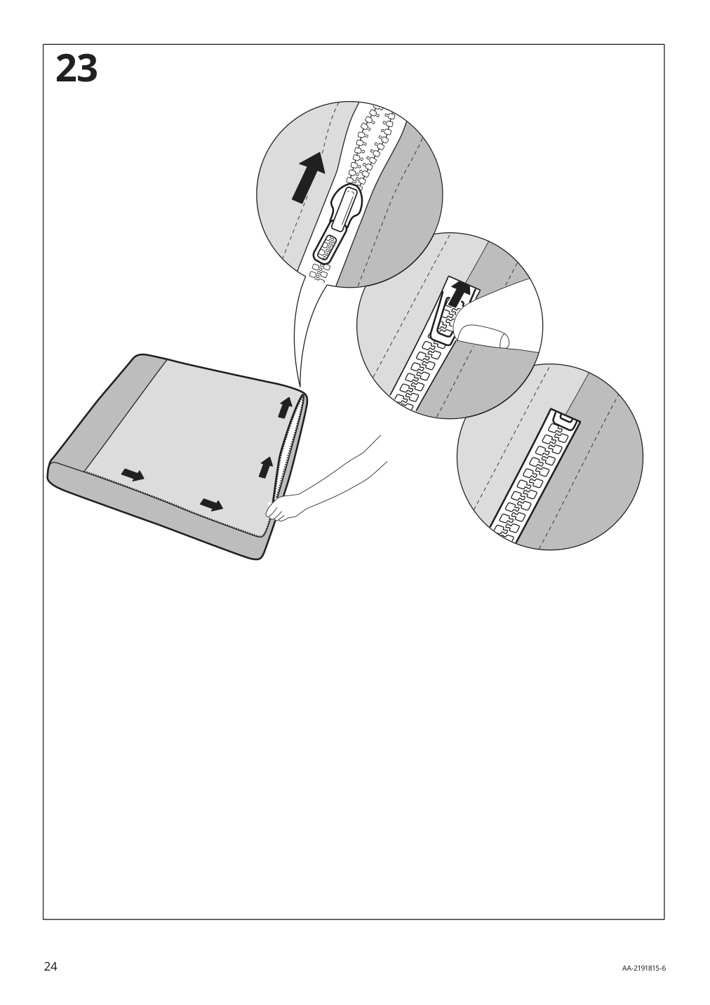 Assembly instructions for IKEA Finnala frame for loveseat sleeper section | Page 24 - IKEA FINNALA 3-seat sleeper sofa with chaise 895.756.88