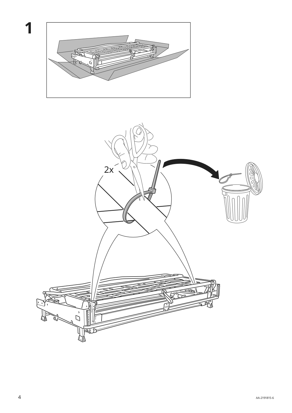 Assembly instructions for IKEA Finnala frame for loveseat sleeper section | Page 4 - IKEA FINNALA sleeper sofa 195.428.80