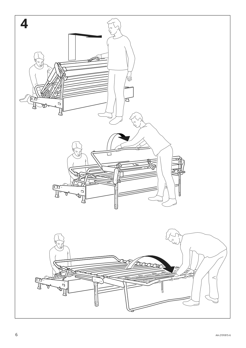 Assembly instructions for IKEA Finnala frame for loveseat sleeper section | Page 6 - IKEA FINNALA sleeper sofa 695.428.92