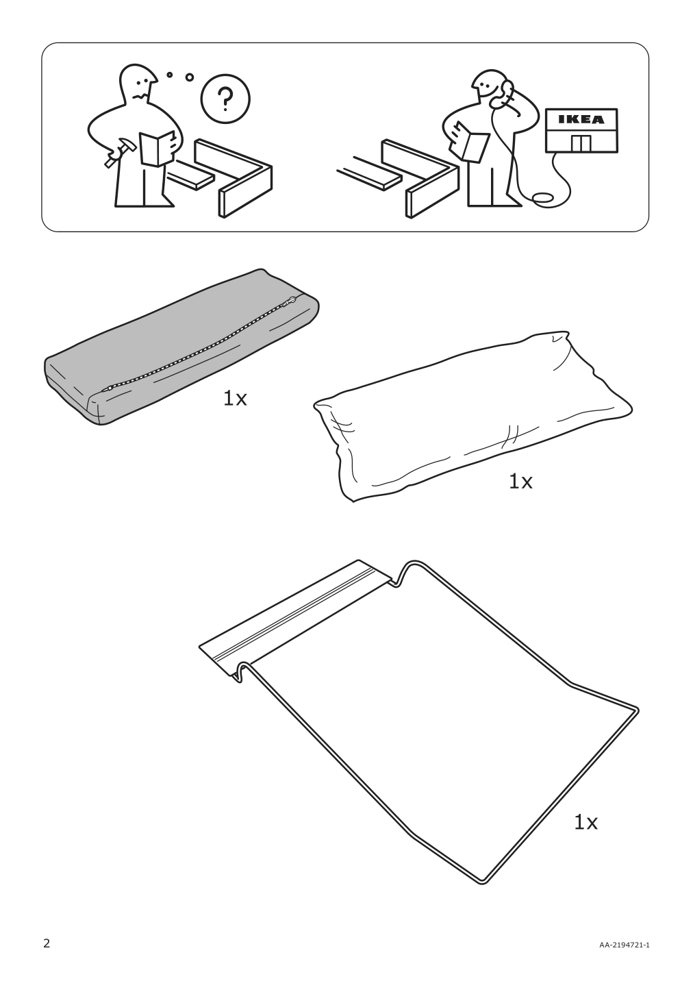 Assembly instructions for IKEA Finnala headrest frame | Page 2 - IKEA FINNALA sofa 493.361.19