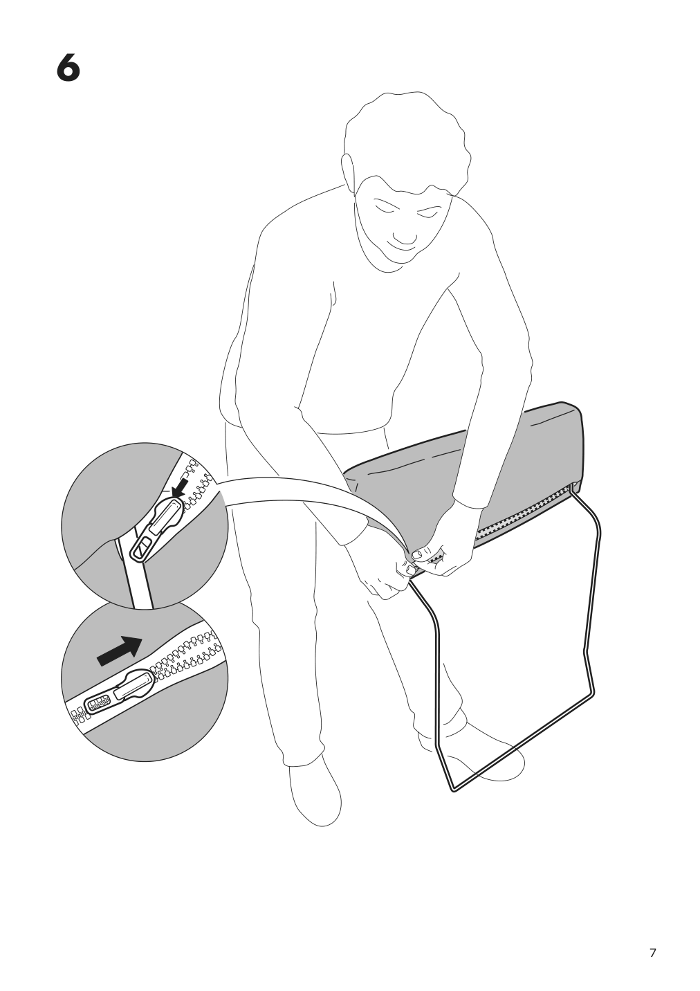 Assembly instructions for IKEA Finnala headrest grann bomstad black | Page 7 - IKEA FINNALA sofa with chaise 995.757.20