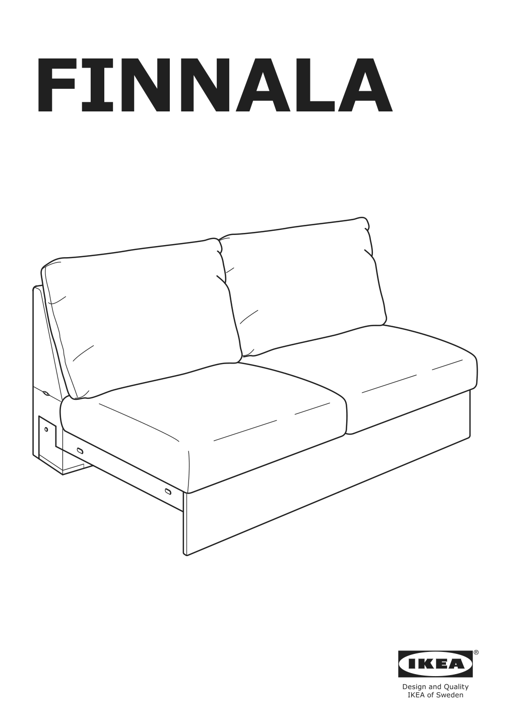 Assembly instructions for IKEA Finnala loveseat section grann bomstad golden brown | Page 1 - IKEA FINNALA sofa with chaise 795.757.35