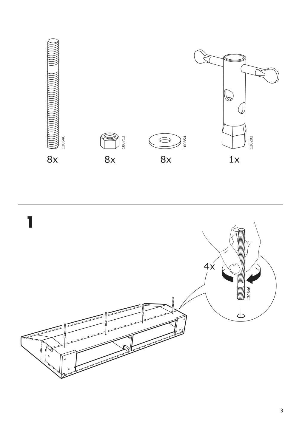 Assembly instructions for IKEA Finnala loveseat section grann bomstad black | Page 3 - IKEA FINNALA corner sleeper sofa, 5-seat 295.428.08