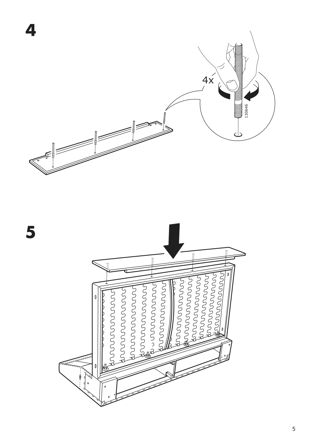 Assembly instructions for IKEA Finnala loveseat section grann bomstad black | Page 5 - IKEA FINNALA sofa with chaise 995.757.20