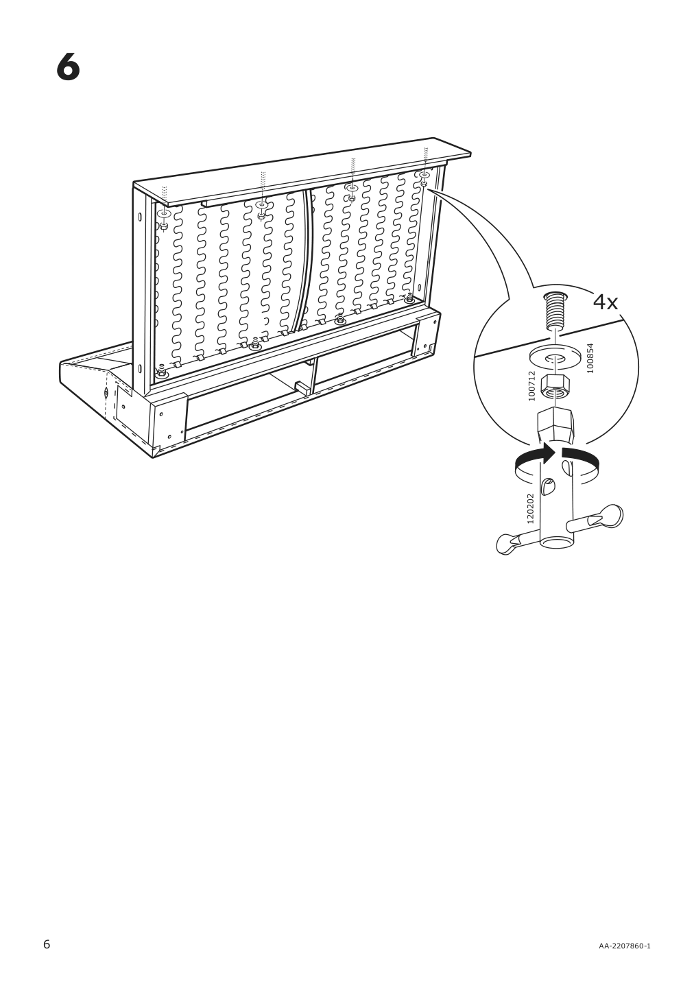 Assembly instructions for IKEA Finnala loveseat section grann bomstad black | Page 6 - IKEA FINNALA crnr sleeper sofa, 5-seat w chaise 695.756.70