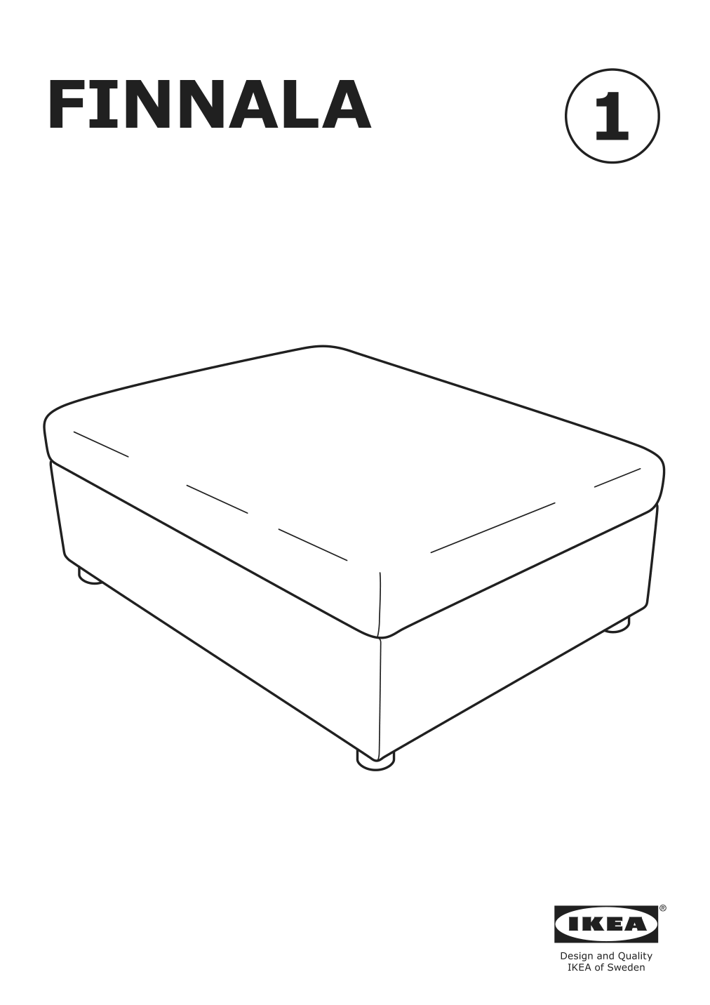 Assembly instructions for IKEA Finnala ottoman frame with storage | Page 1 - IKEA FINNALA sectional, 4-seat corner 993.194.38