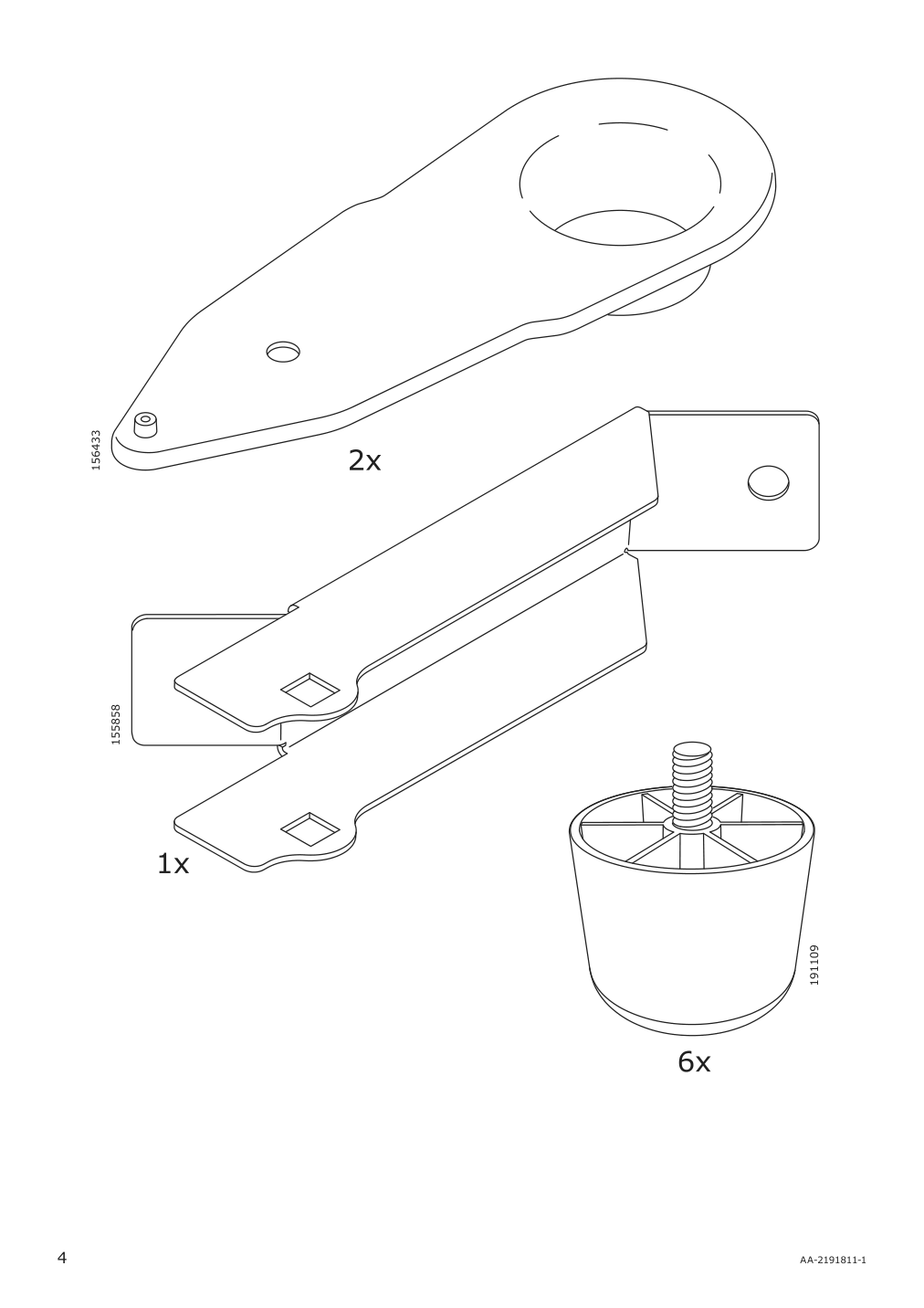 Assembly instructions for IKEA Finnala ottoman frame with storage | Page 4 - IKEA FINNALA sectional, 4-seat corner 693.192.46