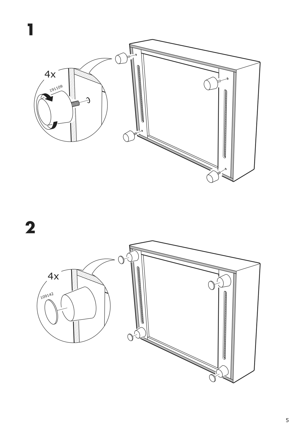 Assembly instructions for IKEA Finnala ottoman frame with storage | Page 5 - IKEA FINNALA sectional, 4-seat corner 493.361.43