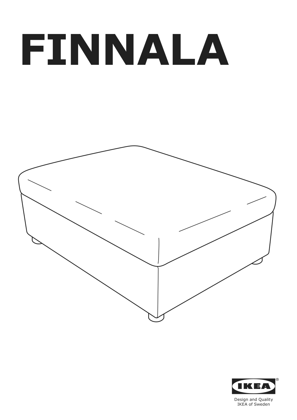 Assembly instructions for IKEA Finnala ottoman with storage grann bomstad black | Page 1 - IKEA FINNALA ottoman with storage 104.550.09