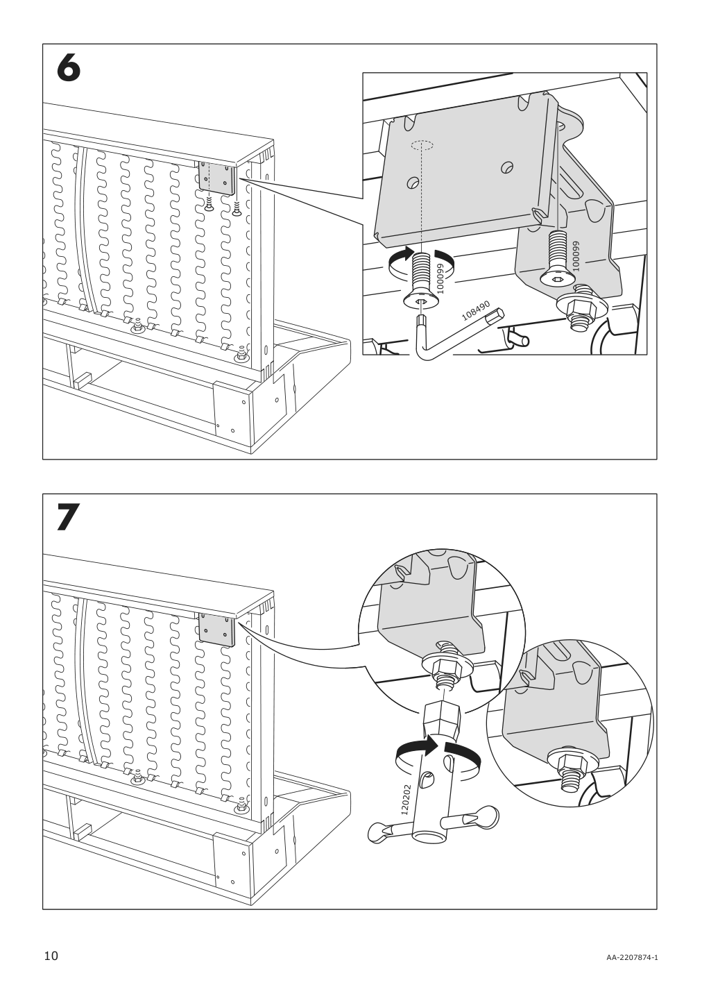 Assembly instructions for IKEA Finnala ottoman with storage grann bomstad black | Page 10 - IKEA FINNALA sectional, 4-seat corner 193.192.39