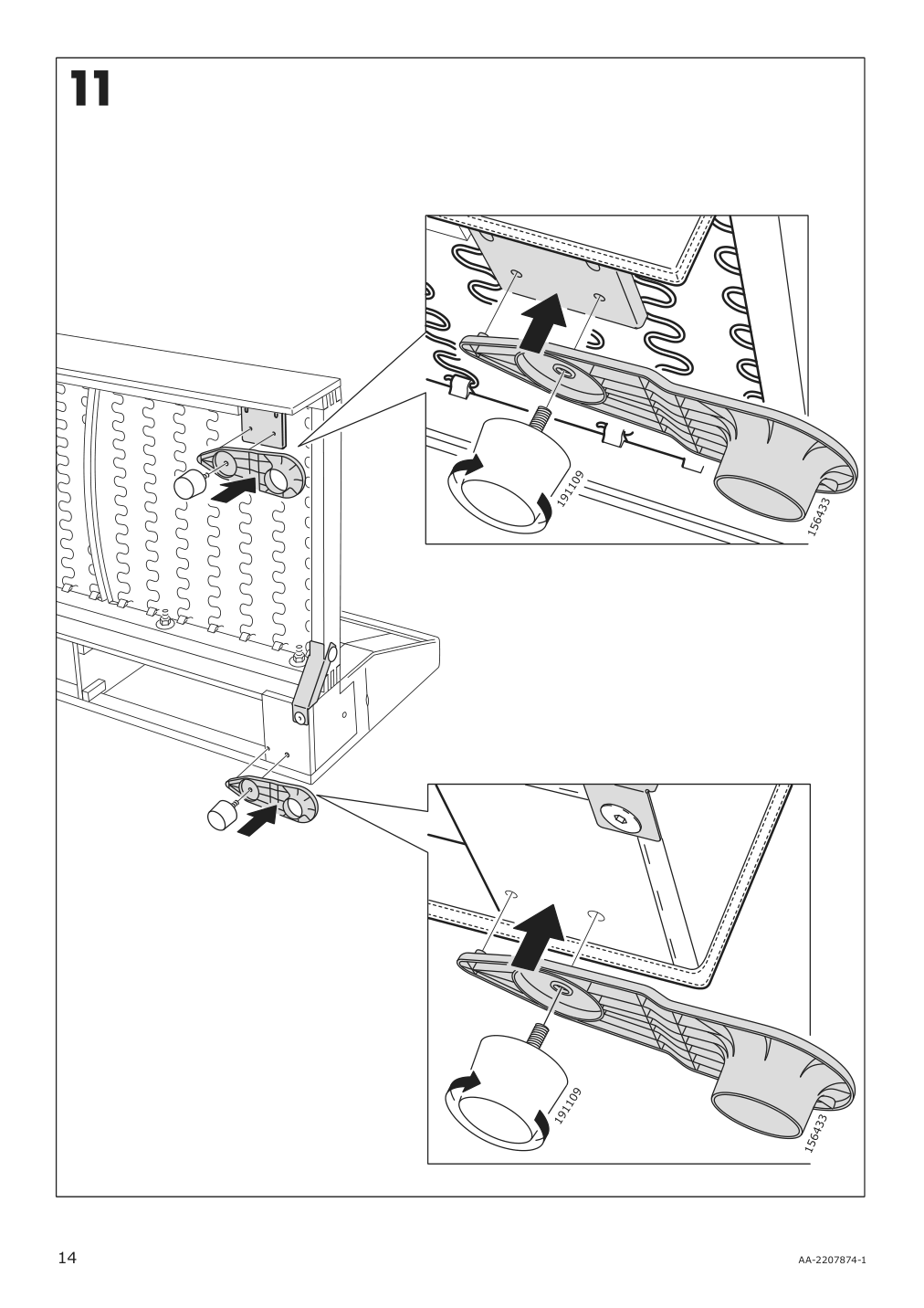 Assembly instructions for IKEA Finnala ottoman with storage grann bomstad black | Page 14 - IKEA FINNALA sectional, 4-seat corner 193.192.39