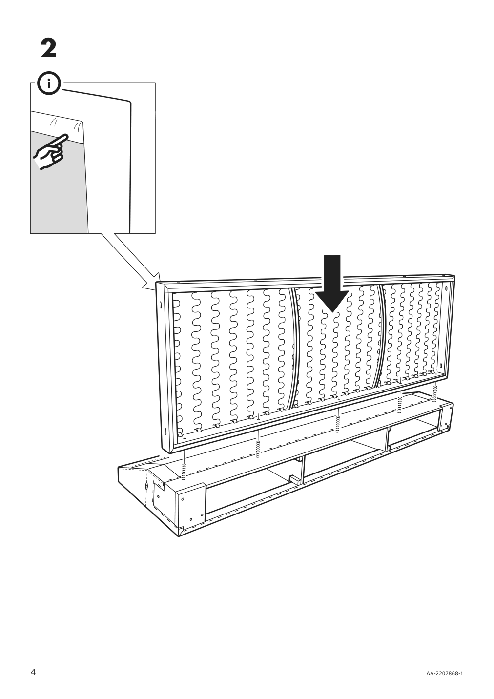 Assembly instructions for IKEA Finnala sofa section grann bomstad black | Page 4 - IKEA FINNALA sectional, 5-seat corner 693.192.51