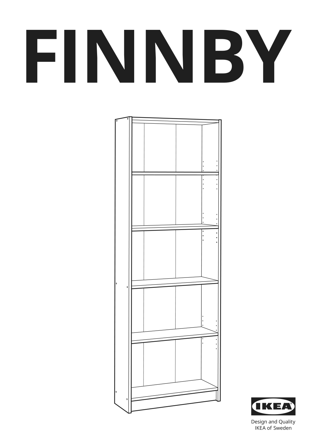 Assembly instructions for IKEA Finnby bookcase black | Page 1 - IKEA FINNBY bookcase 102.611.29