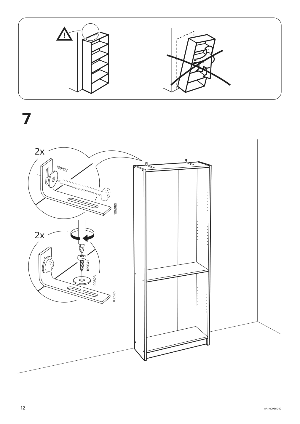 Assembly instructions for IKEA Finnby bookcase black | Page 12 - IKEA FINNBY bookcase 102.611.29