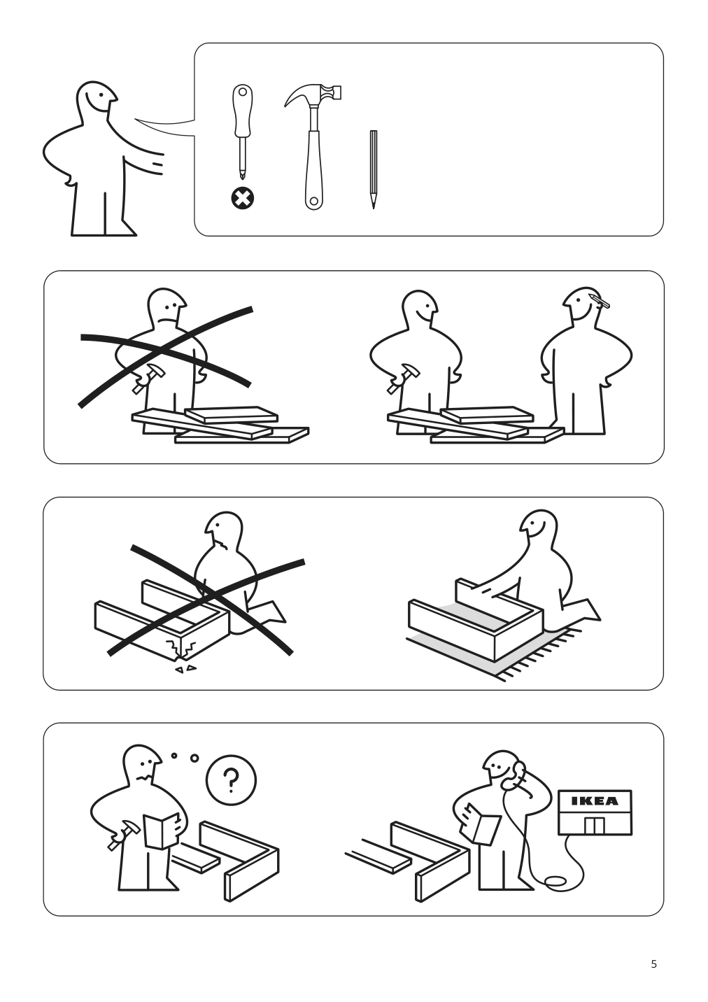 Assembly instructions for IKEA Finnby bookcase black | Page 5 - IKEA FINNBY bookcase 102.611.29