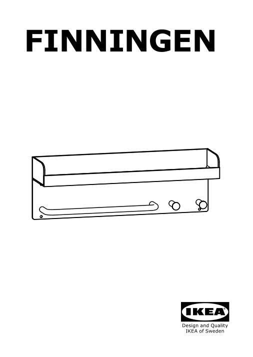 Assembly instructions for IKEA Finningen shower shelf black | Page 1 - IKEA FINNINGEN shower shelf 904.982.60