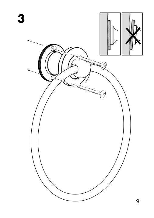 Assembly instructions for IKEA Finningen towel hanger black | Page 9 - IKEA FINNINGEN towel hanger 404.982.67