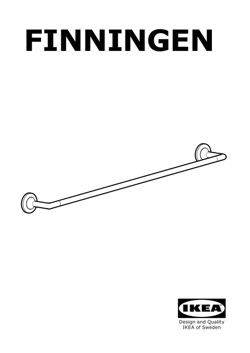 Assembly instructions for IKEA Finningen towel rail black | Page 1 - IKEA FINNINGEN towel rail 204.982.68