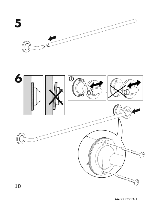 Assembly instructions for IKEA Finningen towel rail black | Page 10 - IKEA FINNINGEN towel rail 204.982.68