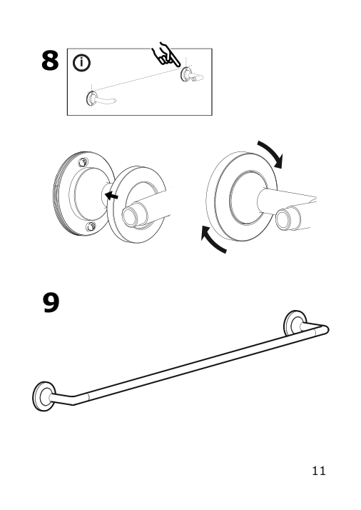 Assembly instructions for IKEA Finningen towel rail black | Page 11 - IKEA FINNINGEN towel rail 204.982.68