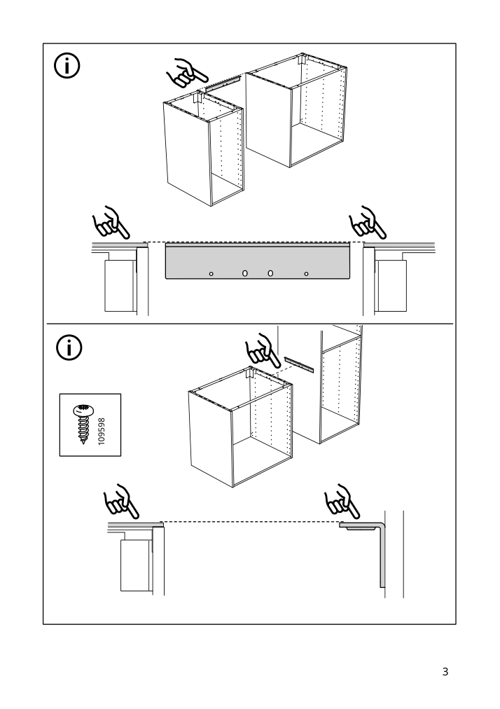Assembly instructions for IKEA Fixa countertop support fixture galvanized | Page 3 - IKEA ENHET laundry 994.721.66