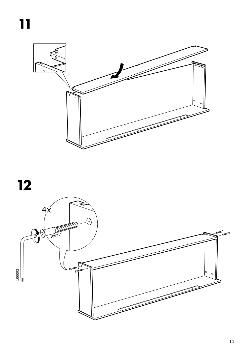 Assembly instructions for IKEA Fjaelkinge chest of drawers with 2 drawers white | Page 11 - IKEA FJÄLKINGE shelf unit with drawers 999.325.40