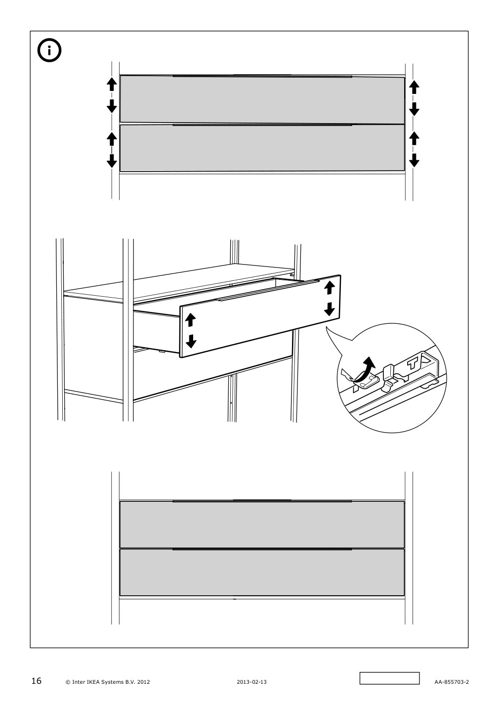 Assembly instructions for IKEA Fjaelkinge chest of drawers with 2 drawers white | Page 16 - IKEA FJÄLKINGE shelf unit with drawers 690.093.95