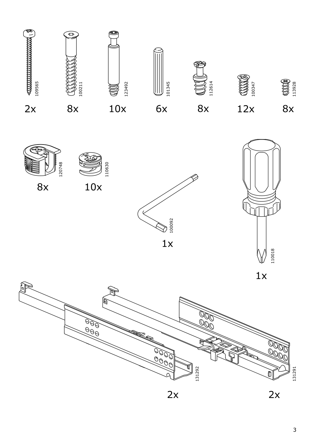 Assembly instructions for IKEA Fjaelkinge chest of drawers with 2 drawers white | Page 3 - IKEA FJÄLKINGE shelf unit with drawers 999.325.40