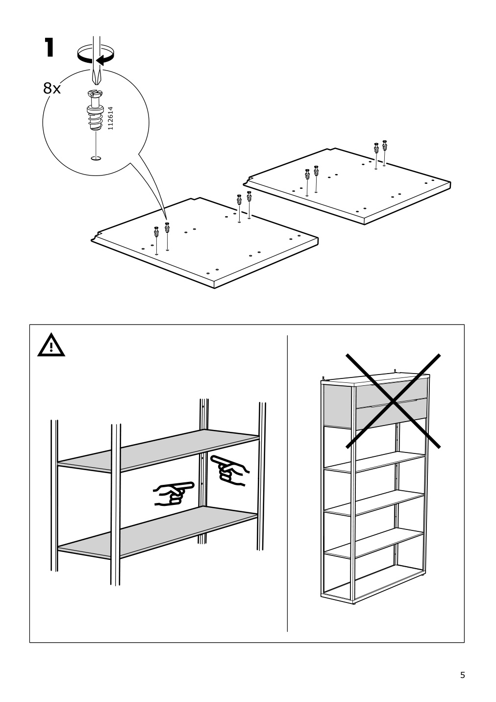 Assembly instructions for IKEA Fjaelkinge chest of drawers with 2 drawers white | Page 5 - IKEA FJÄLKINGE shelf unit with drawers 690.093.95