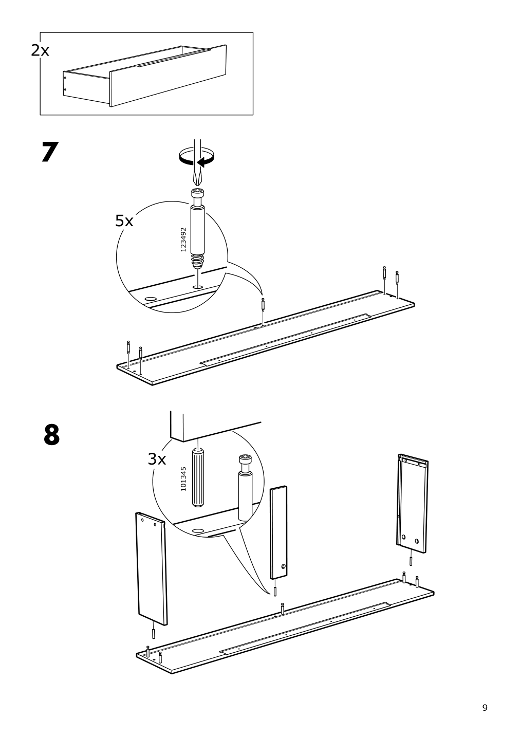 Assembly instructions for IKEA Fjaelkinge chest of drawers with 2 drawers white | Page 9 - IKEA FJÄLKINGE shelf unit with drawers 690.093.95